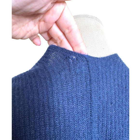 Joie blue cashmere long sleeves fringe hem open front cardigan size XXS - Picture 6 of 10